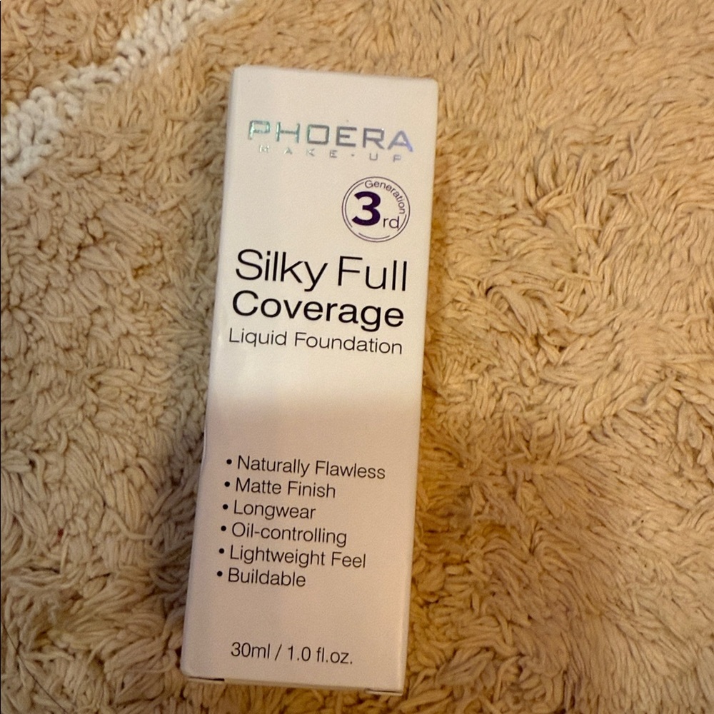 phoera 3 silky full coverage liquid foundation 101 porcelain 1 Oz